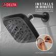 52460-BL Universal Showering Components H2Okinetic 4-Setting Shower Head with UltraSoak