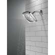 52460-PR Universal Showering Components H2Okinetic 4-Setting Shower Head with UltraSoak, Lumicoat Chrome