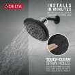 52487-BL Universal Showering Components UltraSoak 4-Setting Shower Head, Matte Black