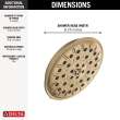 52487-CZ-PR Universal Showering Components H2Okinetic 4-Setting Shower Head with Ultrasoak, Lumicoat Champagne Bronze