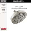 52535-SS Universal Showering Components 5-Setting Showerhead, Stainless
