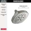 52663-SS Universal Showering Components 5-Setting H2Okinetic Shower Head, Stainless