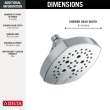 52663Universal Showering Components 5-Setting H2Okinetic Shower Head, Chrome
