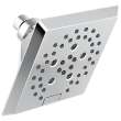 52664-PR Universal Showering Components H2Okinetic 5-Setting Angular Modern Raincan Shower Head, Lumicoat Chrome
