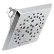 52664Universal Showering Components H2Okinetic 5-Setting Angular Modern Raincan Shower Head, Chrome