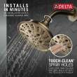 52669-CZ-PR Universal Showering Components H2Okinetic 5-Setting Traditional Raincan Shower Head