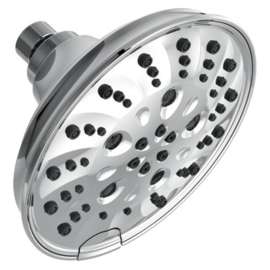 52669-PR Universal Showering Components H2Okinetic 5-Setting Traditional Raincan Shower Head, Lumicoat Chrome
