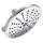 52688-PR Universal Showering Components H2Okinetic 3-Setting Raincan Shower Head, Lumicoat Chrome