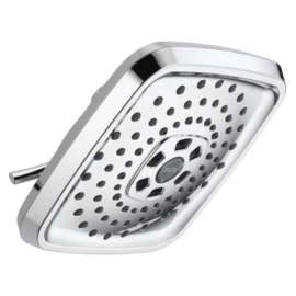 52690Universal Showering Components H2Okinetic 3-Setting Raincan Shower Head, Chrome