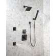 50570-BL Universal Showering Components Square Wall Elbow for Hand Shower, Matte Black