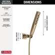 55140-CZ-PR Universal Showering Components H2OKinetic Hand Shower 1.75 GPM Wall-Mount 4S, Lumicoat Champagne Bronze