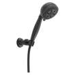 55445-BL Universal Showering Components H2Okinetic 5-Setting Shower Mount Hand Shower, Matte Black