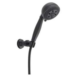 55445-BL Universal Showering Components H2Okinetic 5-Setting Shower Mount Hand Shower, Matte Black