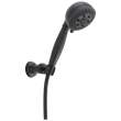 55445-BL Universal Showering Components H2Okinetic 5-Setting Shower Mount Hand Shower, Matte Black