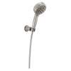 55884-SS-PR Universal Showering Components 7-Setting Wall Mount Hand Shower with Cleaning Spray, Lumicoat Stainless