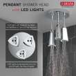 57140-25-L Universal Showering Components H2Okinetic Pendant Raincan Shower Head with LED Light