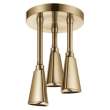 57140-CZ Universal Showering Components H2Okinetic Pendant Raincan Shower Head, Champagne Bronze
