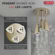57140-PN25-L Universal Showering Components H2Okinetic Pendant Raincan Shower Head with LED Light, Polished Nickel
