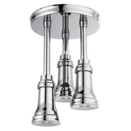 57190-25-L Universal Showering Components H2Okinetic Pendant Raincan Shower Head with LED Light