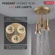 57190-CZ25-L Universal Showering Components H2Okinetic Pendant Raincan Shower Head with LED Light, Champagne Bronze