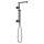 58410-BL Universal Showering Components Shower Column 18" Angular, Matte Black