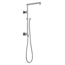 58410-PR Universal Showering Components Emerge 18" Angular Shower Column, Lumicoat Chrome