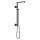 58420-BL Universal Showering Components Shower Column 26" Angular, Matte Black