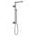 58420-KS-PR Universal Showering Components Emerge 26" Angular Shower Column, Lumicoat Black Stainless
