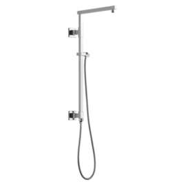 58420-PR Universal Showering Components Emerge 26" Angular Shower Column, Lumicoat Chrome