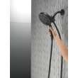 58472-BL Universal Showering Components H2Okinetic In2ition 4-Setting Two-in-One Shower, Matte Black