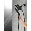 58473-BL25 Universal Showering Components H2Okinetic In2ition 4-Setting Two-in-One Shower, Matte Black