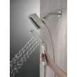58473-SS-PR25 Universal Showering Components H2Okinetic In2ition 4-Setting Two-in-One Shower, Lumicoat Stainless