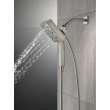 58473-SS-PR25 Universal Showering Components H2Okinetic In2ition 4-Setting Two-in-One Shower, Lumicoat Stainless