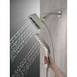 58473-SS-PR Universal Showering Components H2Okinetic In2ition 4-Setting Two-in-One Shower, Lumicoat Stainless