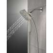 58473-SS-PR Universal Showering Components H2Okinetic In2ition 4-Setting Two-in-One Shower, Lumicoat Stainless