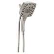 58474-SS-PR25 Universal Showering Components H2Okinetic In2ition 5-Setting Two-in-One Shower, Lumicoat Stainless