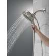 58620-SS-PR-PK Universal Showering Components H2Okinetic In2ition 5-Setting Two-In-One Shower, Lumicoat Stainless
