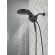 58680-BL25 Universal Showering Components HydroRain H2Okinetic 5-Setting Two-in-One Shower Head, Matte Black