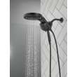 58680-BL25 Universal Showering Components HydroRain H2Okinetic 5-Setting Two-in-One Shower Head, Matte Black