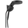 58680-BL Universal Showering Components HydroRain H2Okinetic 5-Setting Two-in-One Shower Head, Matte Black