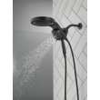 58680-BL Universal Showering Components HydroRain H2Okinetic 5-Setting Two-in-One Shower Head, Matte Black
