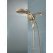 58680-CZ Universal Showering Components HydroRain H2Okinetic 5-Setting Two-in-One Shower Head, Champagne Bronze