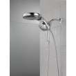 58680-PR Universal Showering Components HydroRain H2Okinetic 5-Setting Two-in-One Shower Head, Lumicoat Chrome