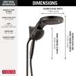 58680-RB25 Universal Showering Components HydroRain H2Okinetic 5-Setting Two-in-One Shower Head, Venetian Bronze