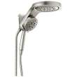 58680-SS25 Universal Showering Components HydroRain H2Okinetic 5-Setting Two-in-One Shower Head, Stainless