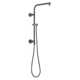 58810-KS-PR Universal Showering Components Emerge 18" Round Shower Column, Lumicoat Black Stainless