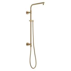 58820-CZ-PR Universal Showering Components Emerge 26" Round Shower Column, Lumicoat Champagne Bronze