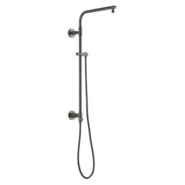 58820-KS-PR Universal Showering Components Emerge 26" Round Shower Column, Lumicoat Black Stainless