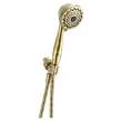 59346-PB-PK Universal Showering Components Premium 7-Setting Shower Mount Hand Shower, Polished Brass