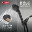 75413BL Universal Showering Components 4-Setting Hand Shower, Matte Black